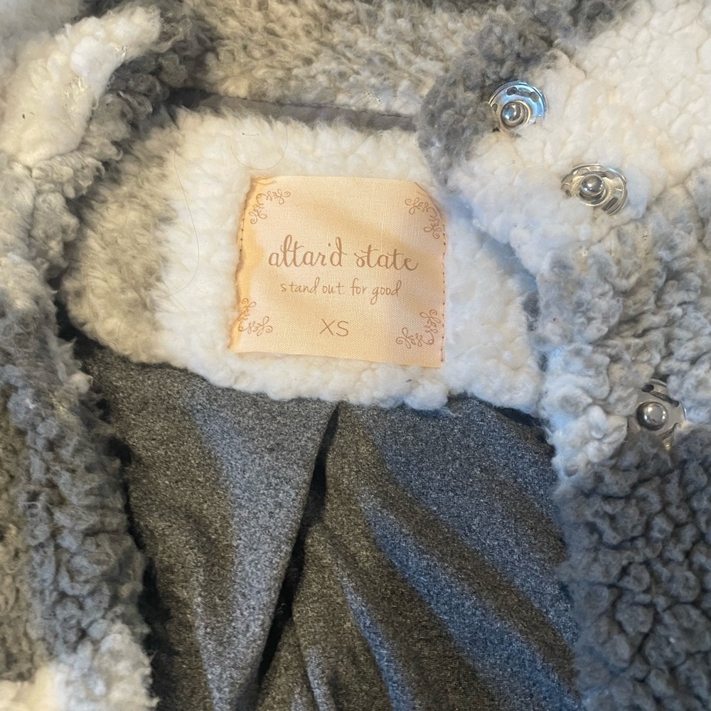 Altar'd State Patchwork Teddy Jacket. - image 2